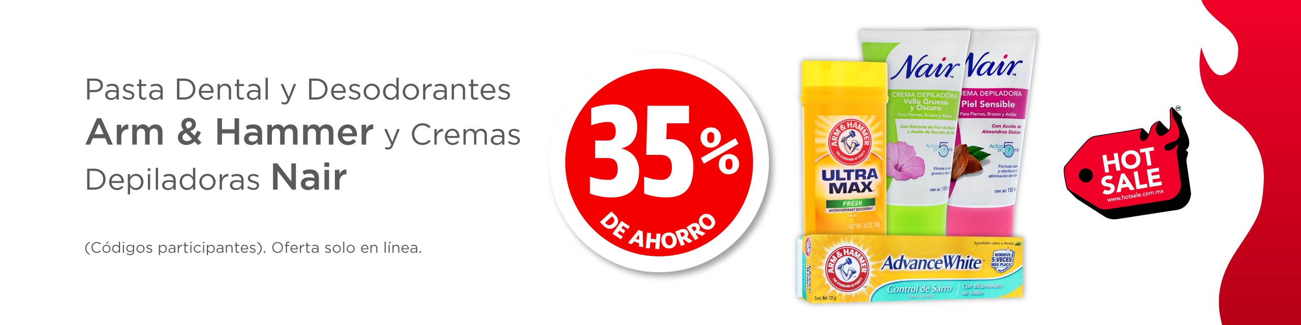 Arm & Hammer y Nair 35% de ahorro